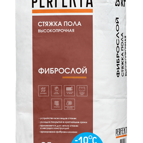 Стяжка пола высокопрочная Фиброслой Зимняя серия