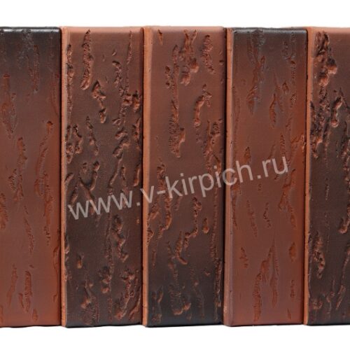 Кирпич лицевой керамический одинарный с утолщенной стенкой кортен флеш руст М150