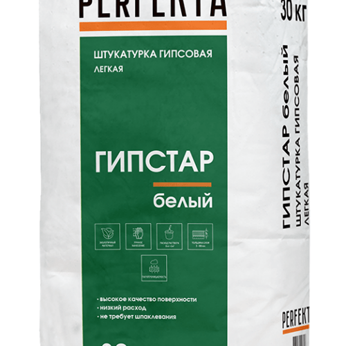 Штукатурка гипсовая легкая Гипстар белый