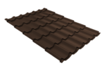 Металлочерепица Классик ("Classic") v01 0,5 Satin Matt RAL 8017 шоколад