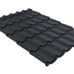 Металлочерепица Классик ("Classic") v01 0,5 Satin RAL 7024 мокрый асфальт