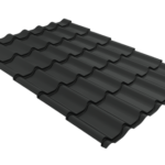 Металлочерепица Классик ("Classic") v01 0,5 Satin Matt TX RAL 7016 антрацитово-серый