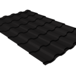 Металлочерепица "Кредо" ("Kredo") v01 0,5 Satin RAL 9005 черный