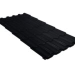 Металлочерепица "Квинта плюс" ("Kvinta plus") 0,5 Satin RAL 9005 черный