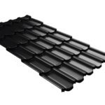Металлочерепица "Квинта плюс3D" ("Kvinta plus3D") 0,5 PurPro Matt 275 RAL 9005 черный