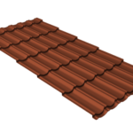 Металлочерепица "Квинта Юг" 0,5 Velur X RAL 8004 терракота