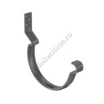 Крюк крепления желоба короткий Aquasystem D125 мм, GreenCoat Pural BT, RR 23 (серый)