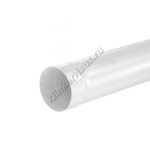 Труба водосточная 1м Aquasystem D90 мм, GreenCoat Pural BT, RR 20 (белый)